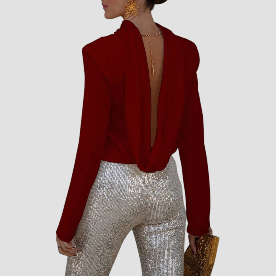 Μλούζα Elea | Σατέν &amp; Αλυσίδα Κομψό