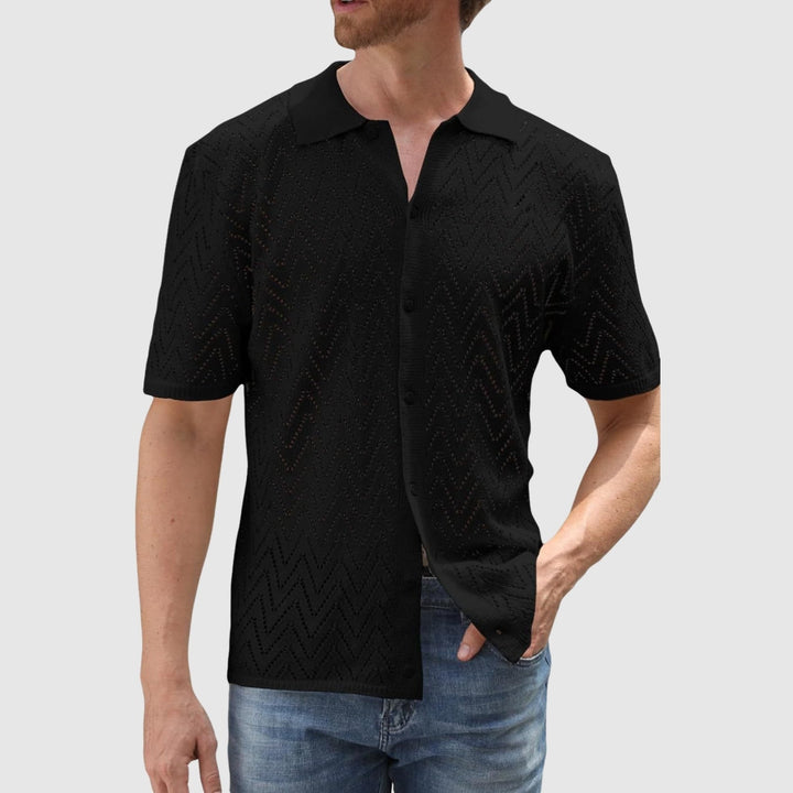 Λιμπούσε – Λεπτό πουκάμισο με σχέδιο ζιγκ-ζαγκ