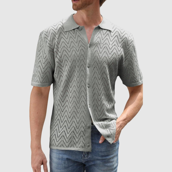 Λιμπούσε – Λεπτό πουκάμισο με σχέδιο ζιγκ-ζαγκ