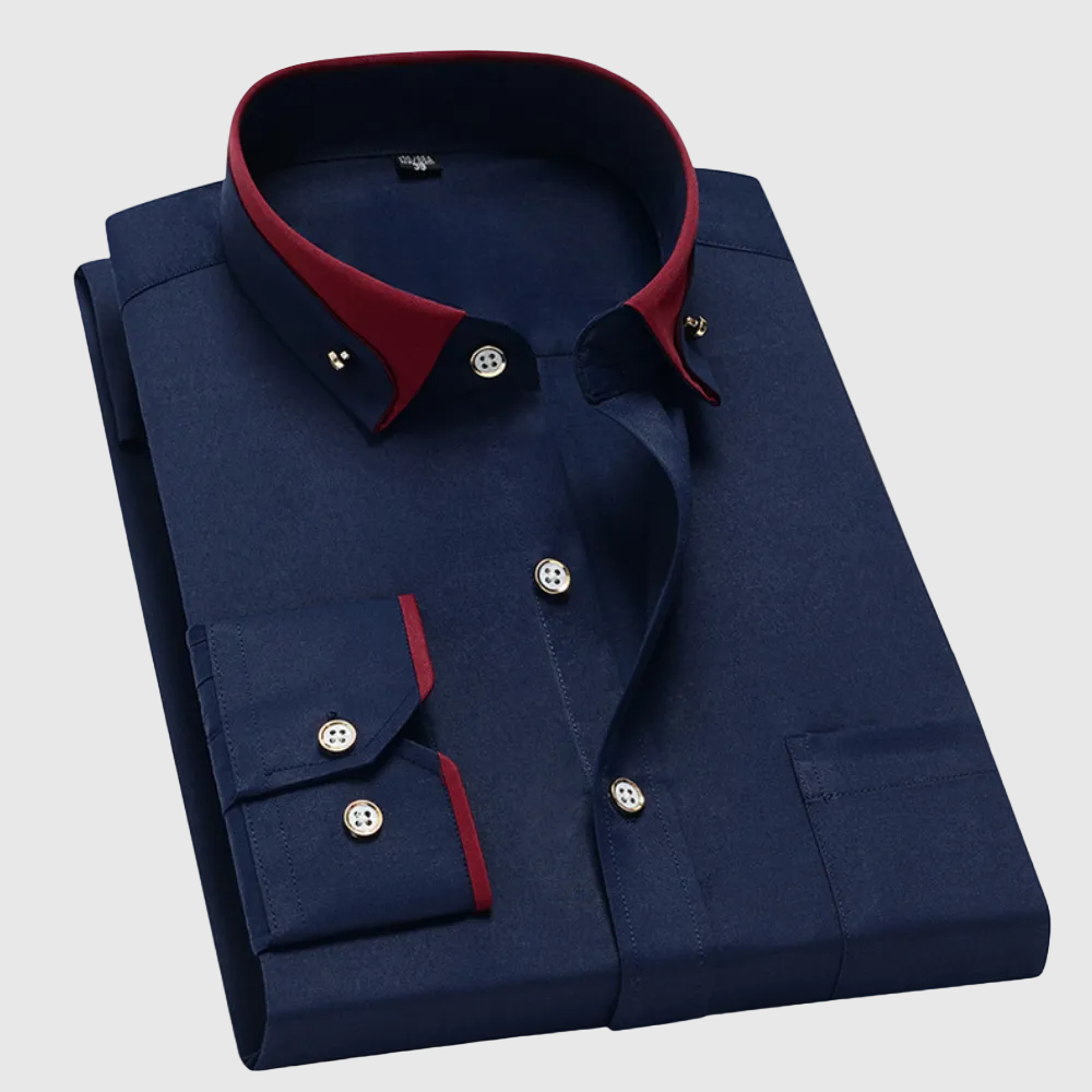 Γιώργος | Κλασικό μπαμβακερό πουκάμισο με μακριά μανίκια