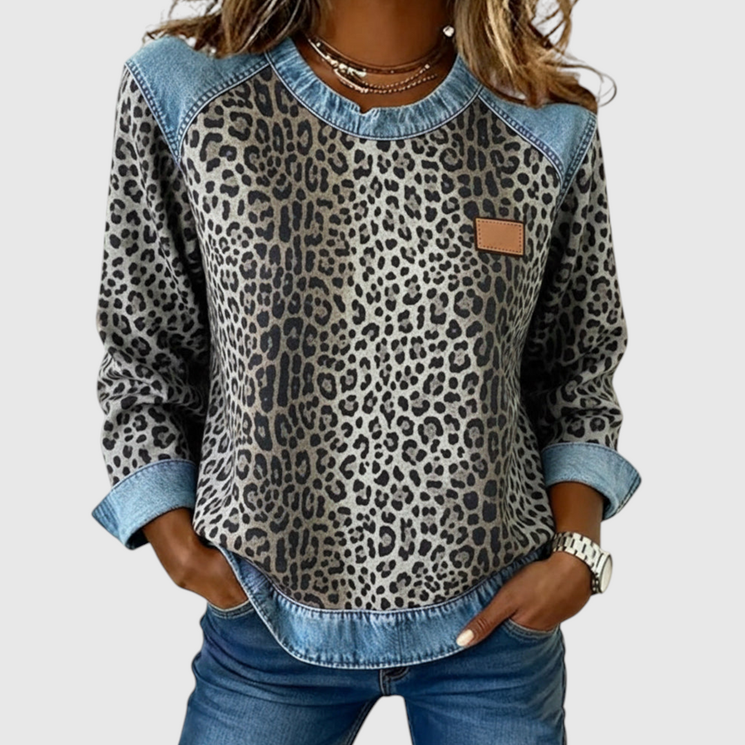 Θαλεία – Φούτερ με σχέδιο λεοπάρδαλης