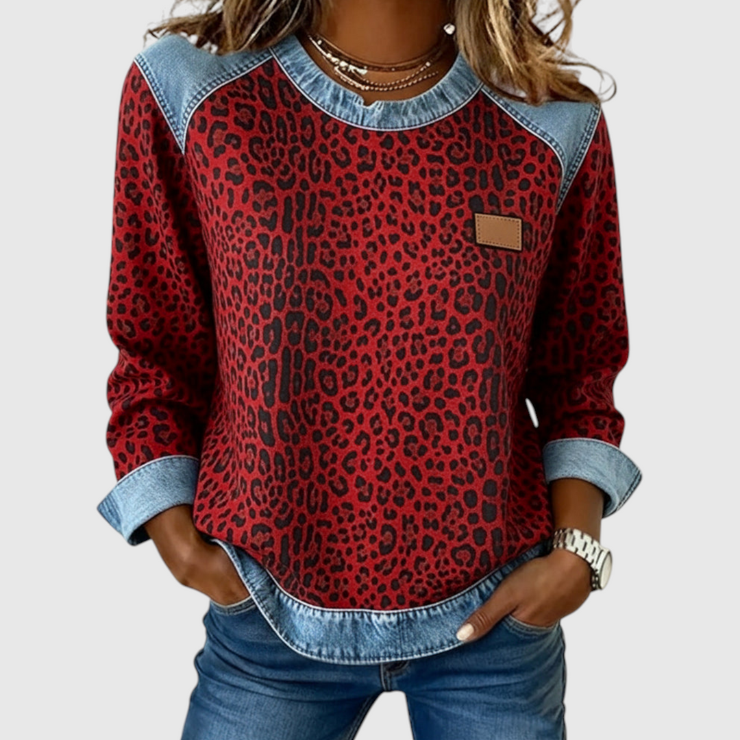 Θαλεία – Φούτερ με σχέδιο λεοπάρδαλης