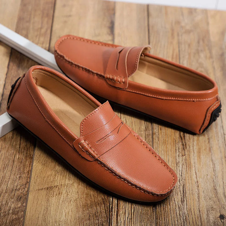 Αναπαυτικά Δερμάτινα Καλοκαιρινά Loafers 