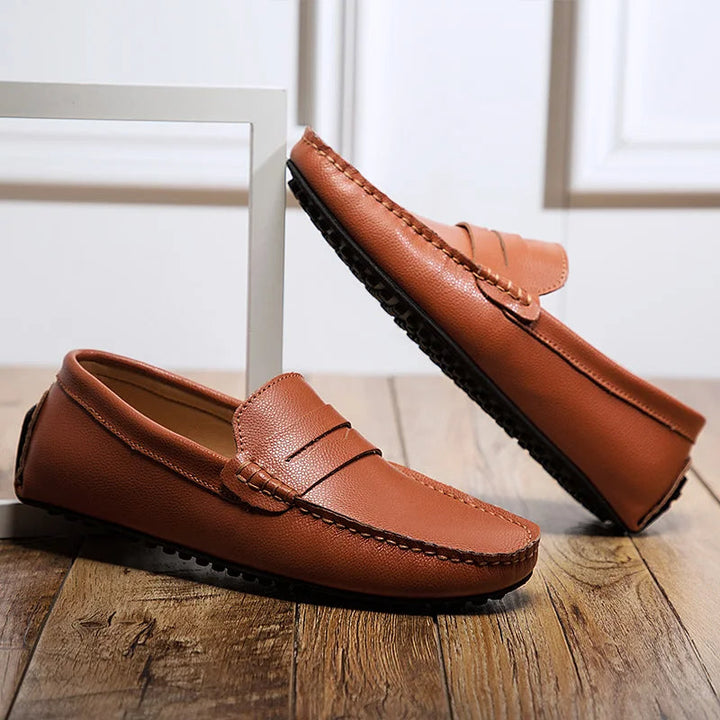 Αναπαυτικά Δερμάτινα Καλοκαιρινά Loafers 