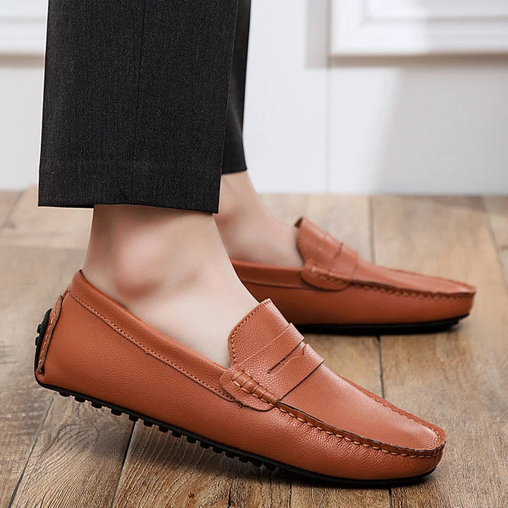 Αναπαυτικά Δερμάτινα Καλοκαιρινά Loafers 