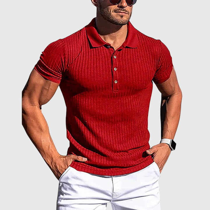 Λιμπουσέ - Κομψό ριγέ πόλο μπλουζάκι