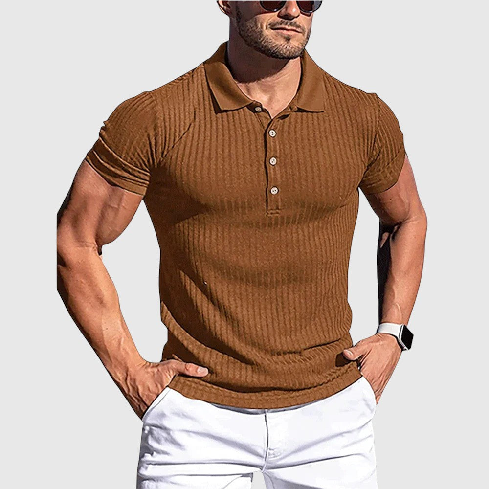 Λιμπουσέ - Κομψό ριγέ πόλο μπλουζάκι