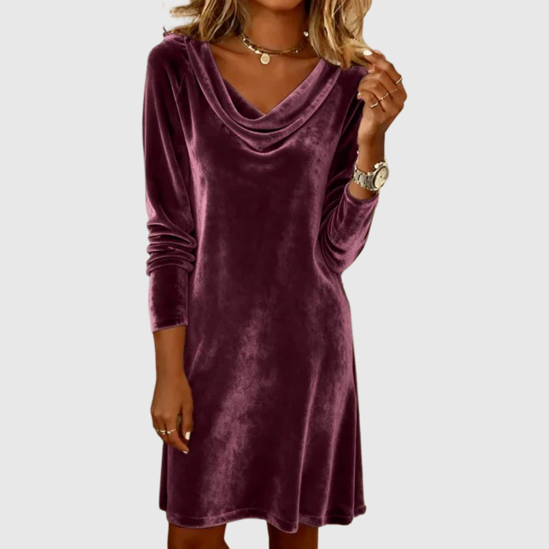 Κατερίνα | Πολυτελές, ρέον βελούδινο φόρεμα