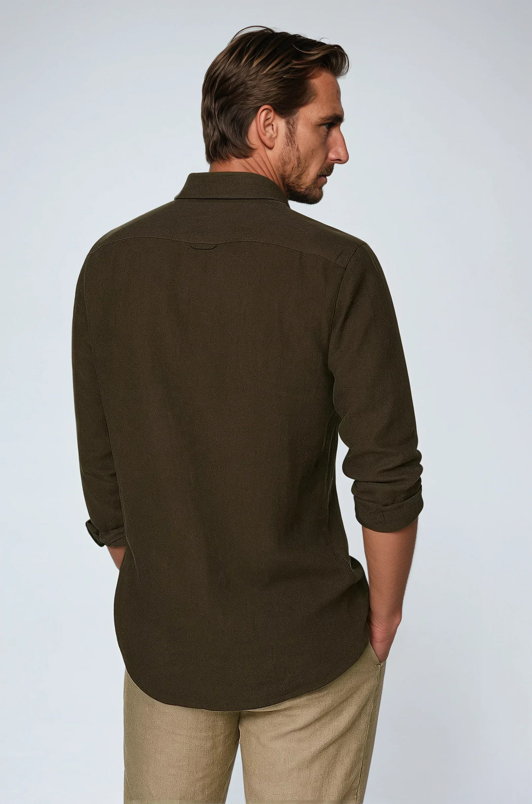 Εσπαντρίγια Λινέν Μλουζάκι - Σκούρο Καφέ