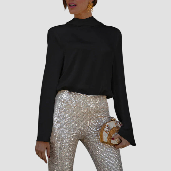 Μλούζα Elea | Σατέν &amp; Αλυσίδα Κομψό