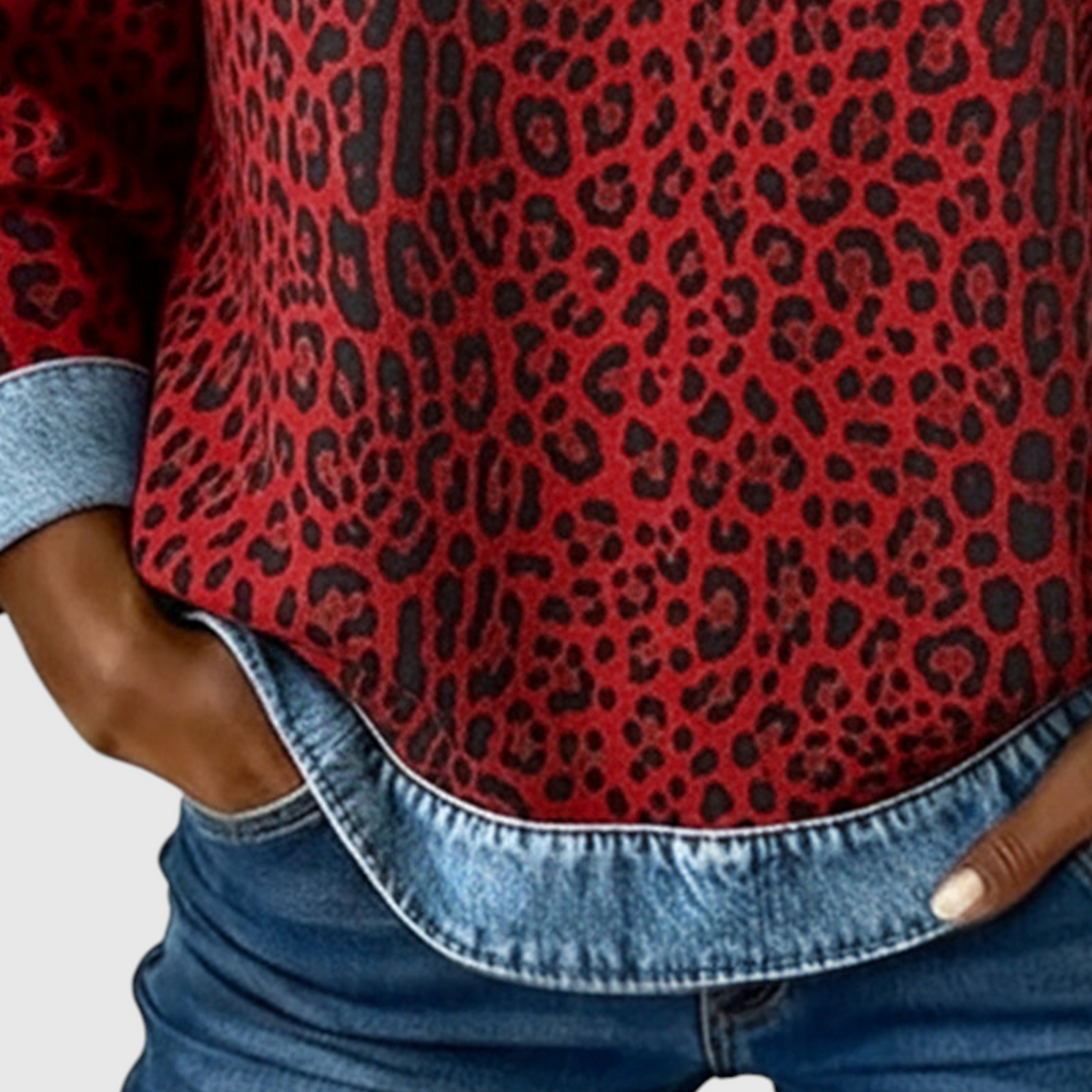 Θαλεία – Φούτερ με σχέδιο λεοπάρδαλης
