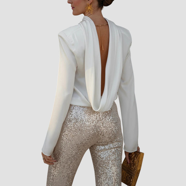 Μλούζα Elea | Σατέν &amp; Αλυσίδα Κομψό